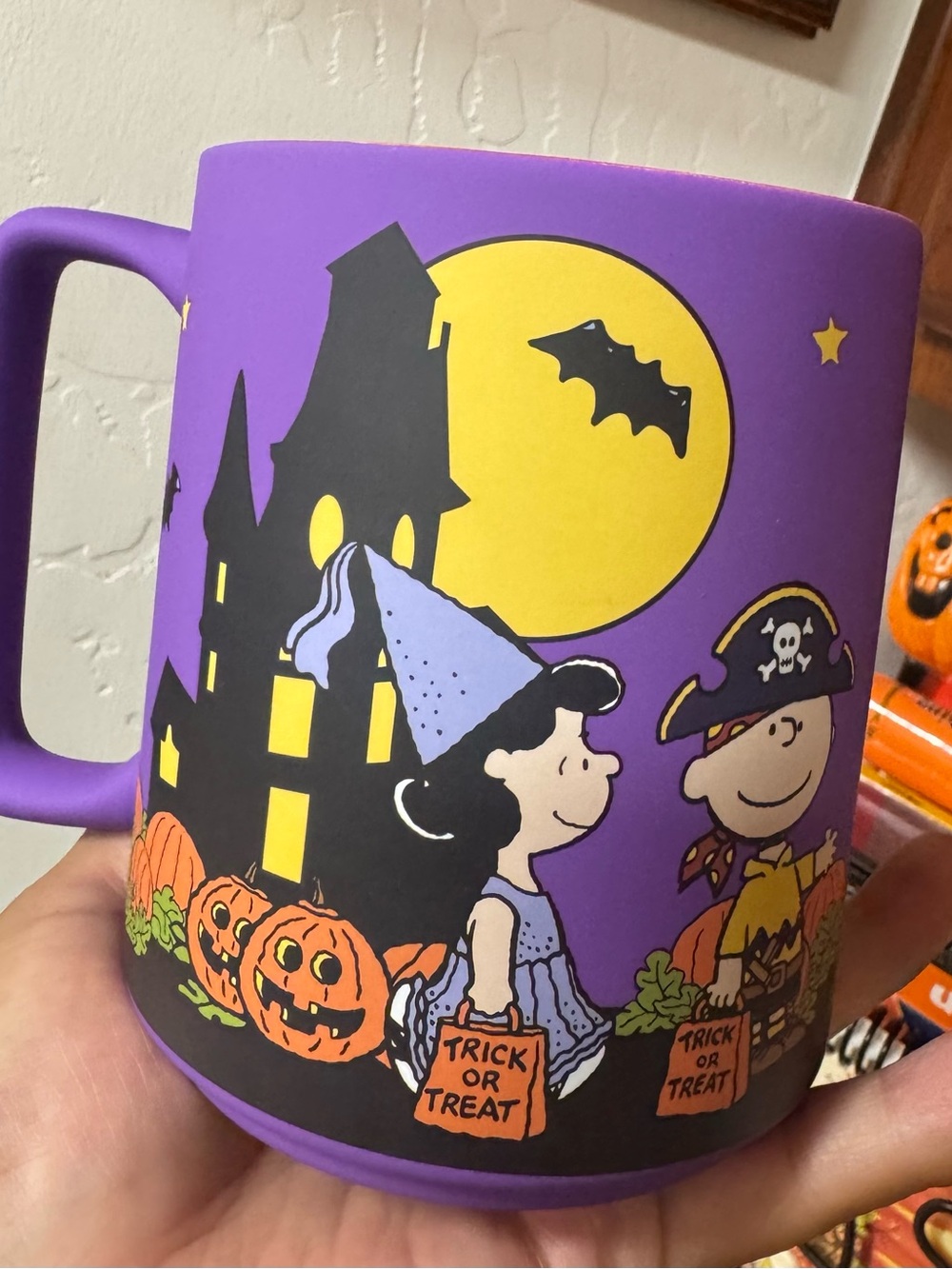 Peanuts Purple Halloween Mug with Snoopy & Friends Artwork